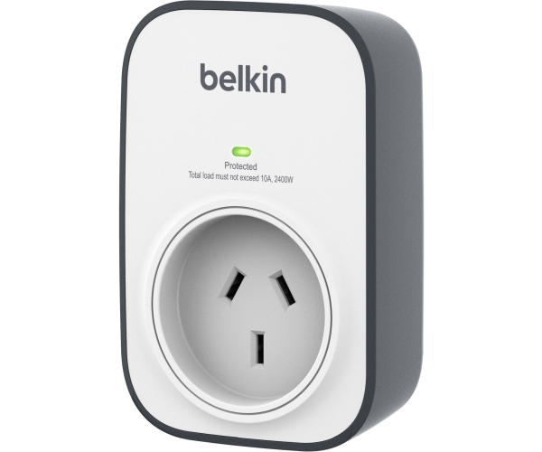 Belkin BSV102AU Surge Protector, 1 Outlet, Wallmount